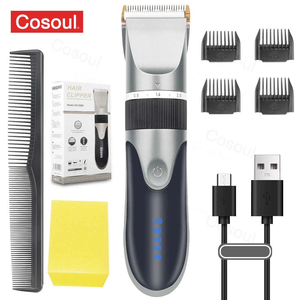 Hair Clipper Electric Barber Hair Trimmers For Men Adults Kids Cordless Rechargeable Hair Cutter Machine Professional