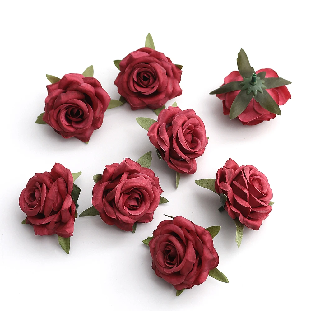 5/10 Stück 5cm Rosen-Seidenblumenköpfe für Party, Heimdekoration, Garten, Simulationsblumen-Zubehör, Geschenk, Hochzeitsdekoration – Detail 6
