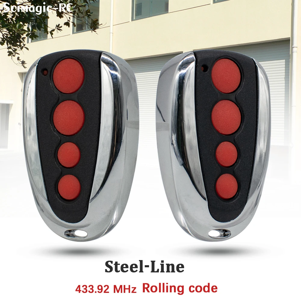 2pcs Garage Door Remote Steel-Line ZT-07 Replacement SD800 Transmitter 433,92 MHz Garage Door Remote Control Gate Keyfob