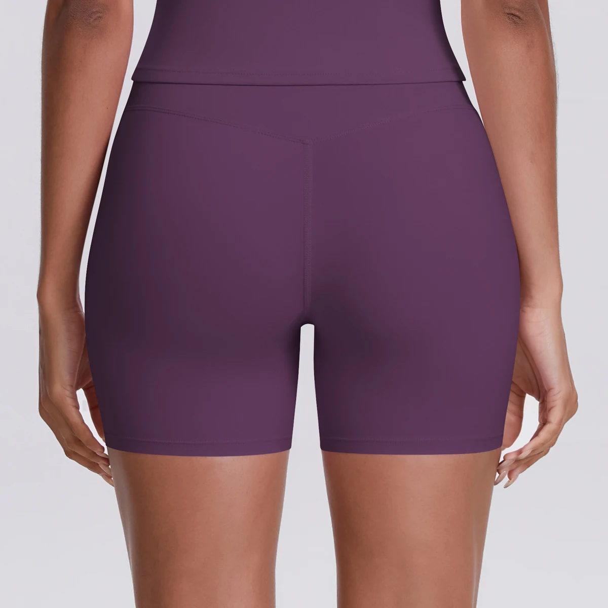 1PC Summer Shorts for Woman's Color Blocking Cross Waist Fitness Shorts Breathable Hip-lifting Quick-Dry Women's Yoga Shorts