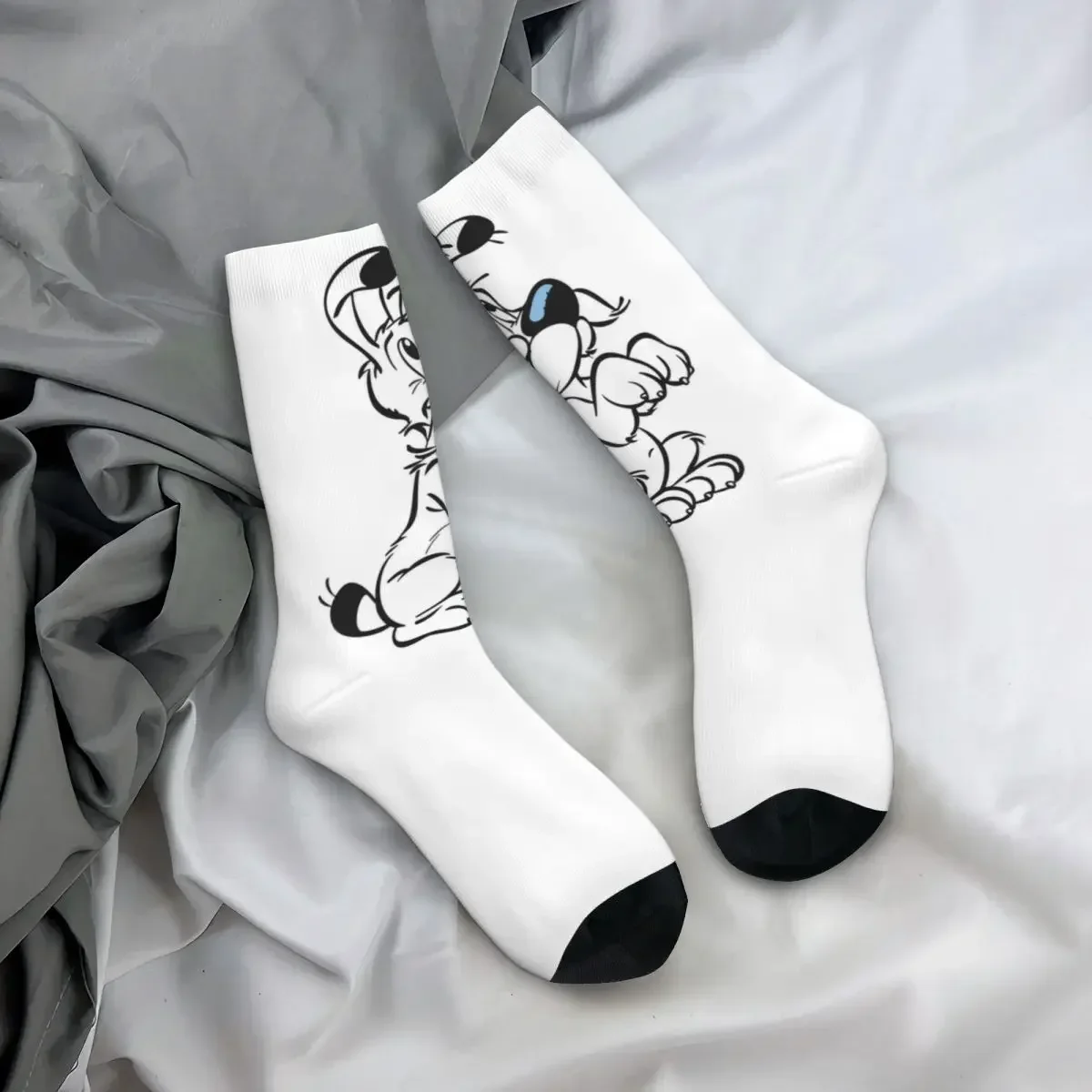 Calcetines largos de alta calidad para hombre y mujer, medias con diseño de perro Obelix y Obelix, Dogmatix, Ideafix, Harajuku, para todas las estaciones, para regalo