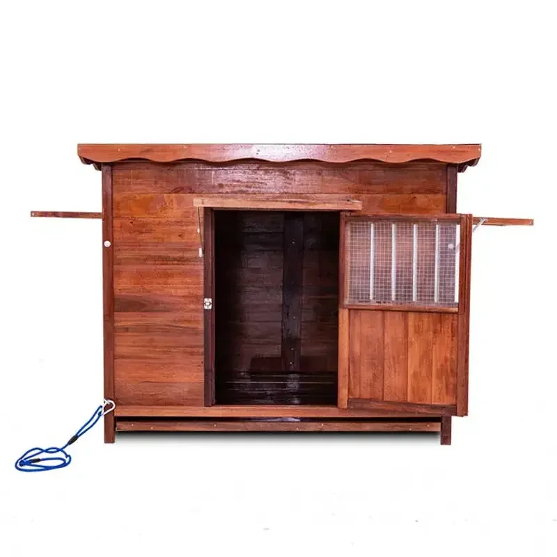 Solid wood dog house Outdoor waterproof kennel Keep warm All seasons universal dog villa Rainproof large dog house Winter