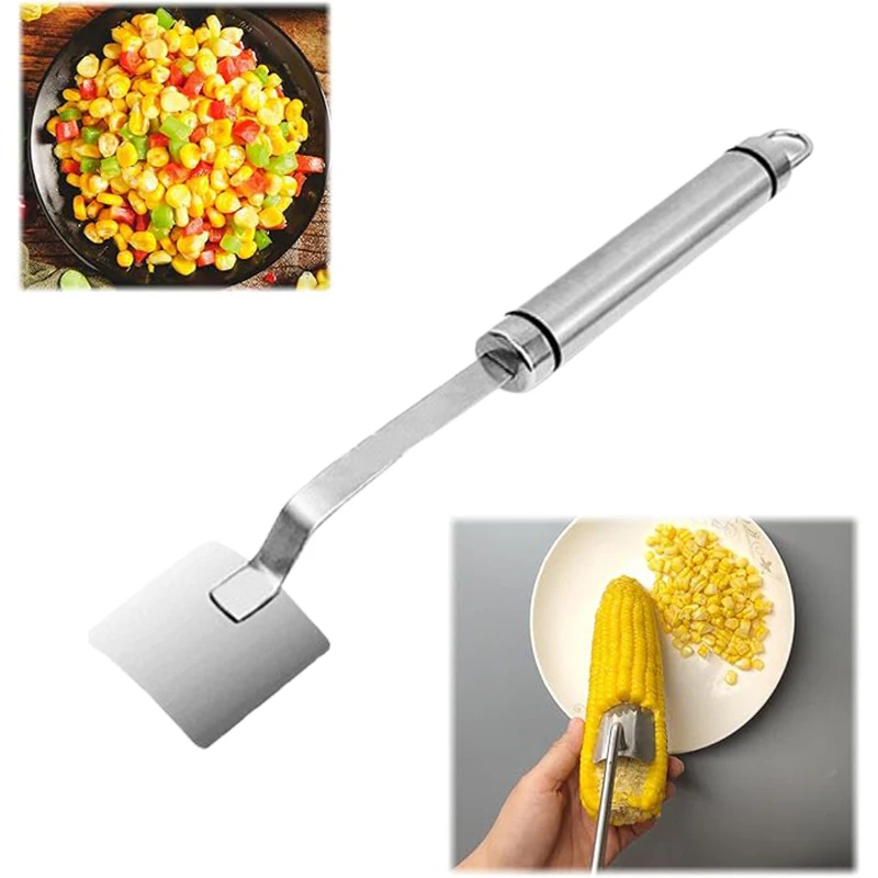 Corn On The Cob Remover Stainless Steel Planer Ergonomic Handle Peeler Peel, Separate & Enjoy Fresh Corn With Minimal Effort