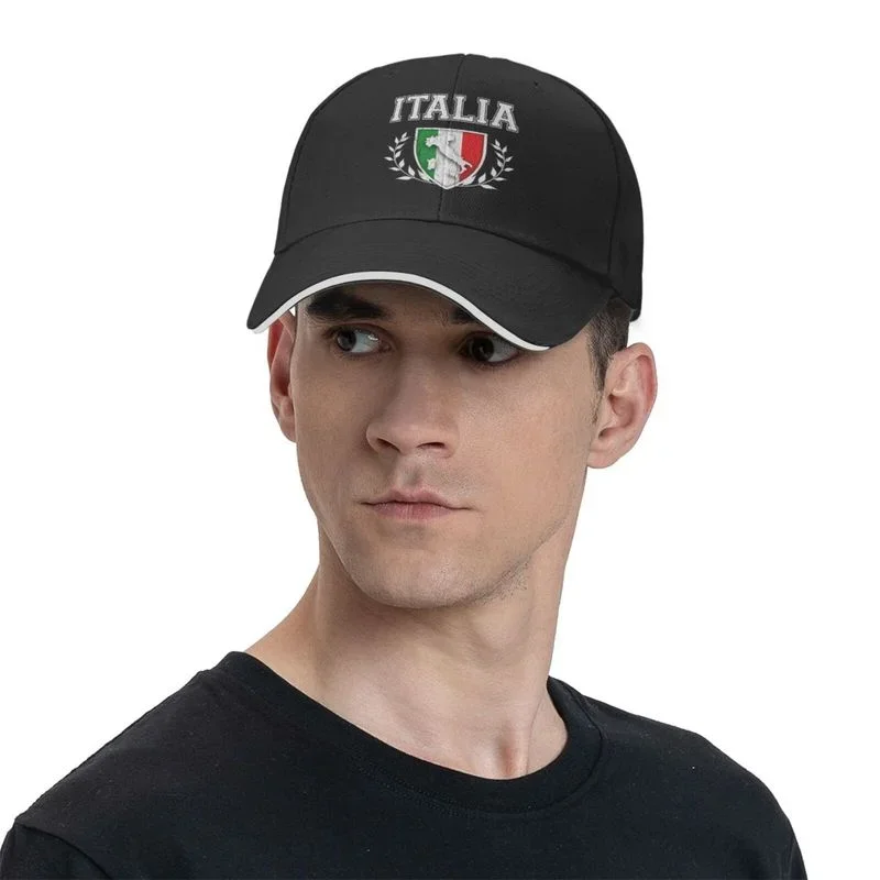 Italia Italy Italian Flag Boutique Baseball Cap Unisex Print Asjustable Hip Hop Fashion Cool Snapback Hats Black