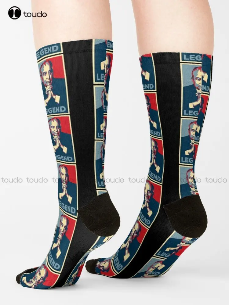 Mikhail Gorbachev Legend Socks High Socks Personalized Custom Unisex Adult Teen Youth Socks 360° Digital Printing Streetwear