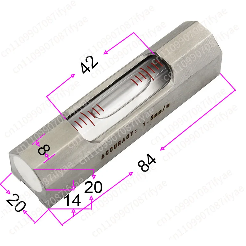 Small strip level multi-precision stainless steel material level glass horizontal bubble beads