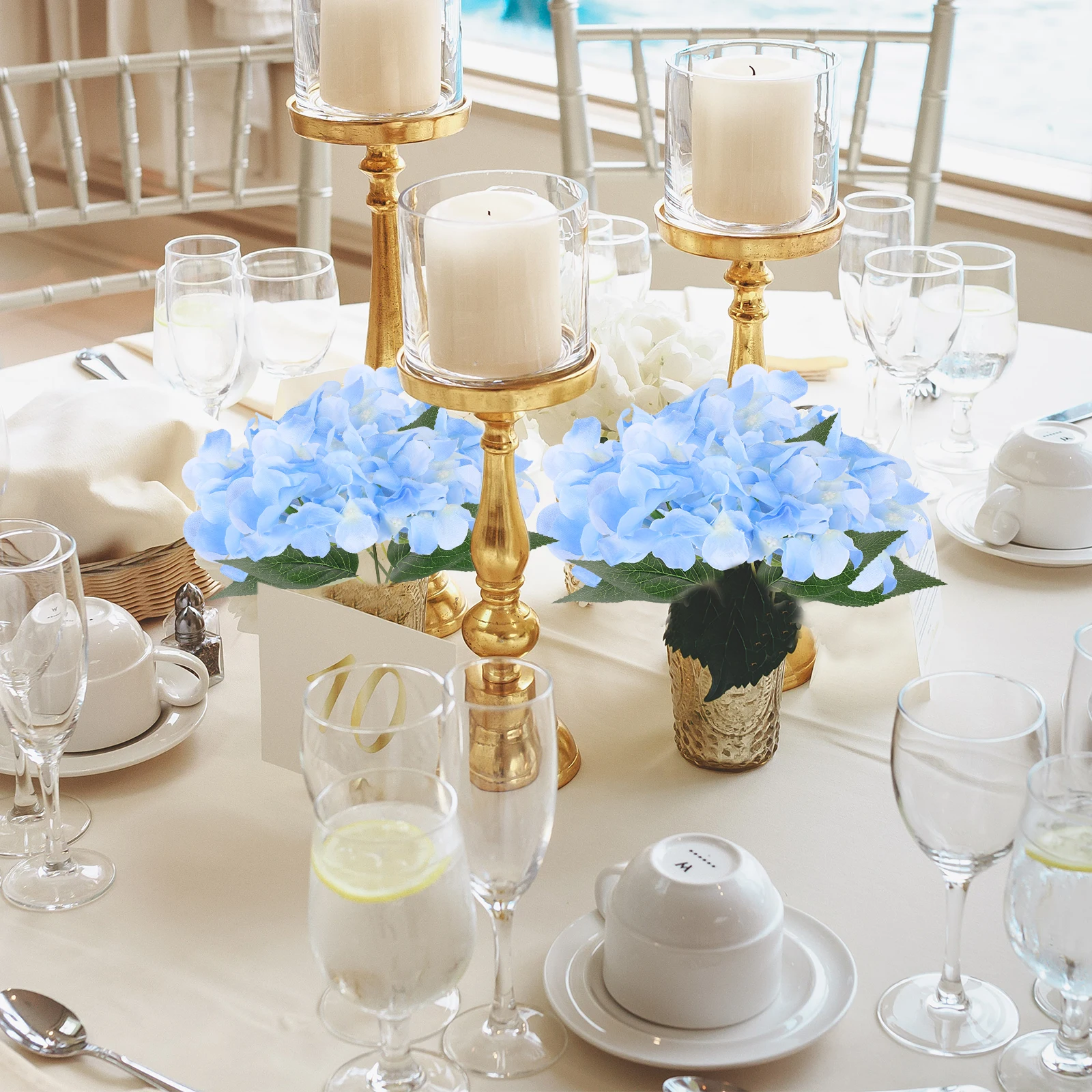 

10pcs Artificial Faux Flowers Decor Indoor Bride Home Living Room Simulation Bouquet Adorn Flower Arrangement