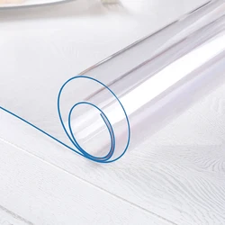 PVC Transparent Table Mat –  Waterproof, Oil-Resistant Soft Glass for Indoor/Outdoor Dining and Coffee Tables