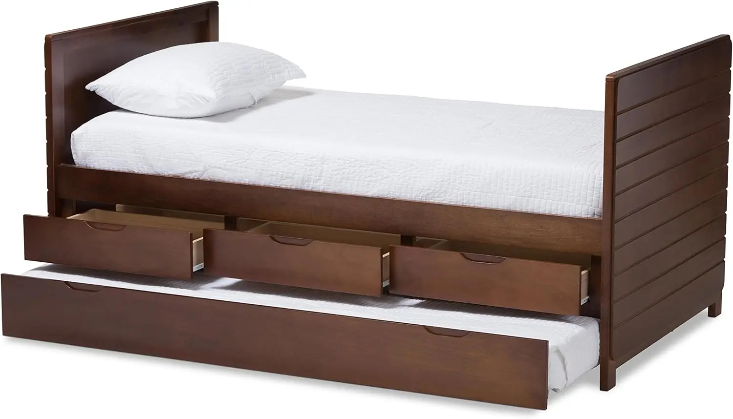 Libourne Daybed With Trundle Walnut Brown