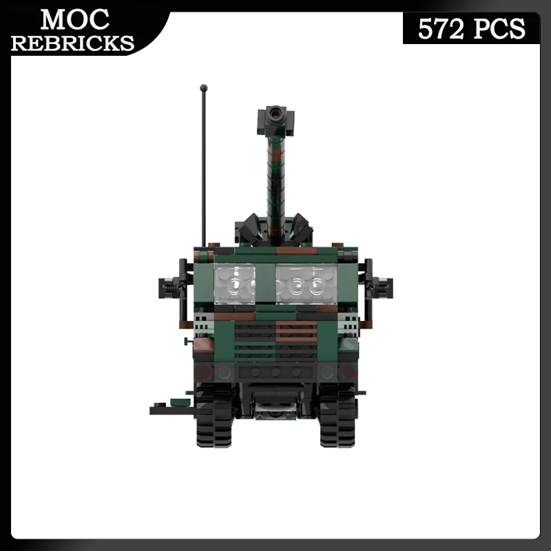 WW2 Military Series Weapons Caesar Artillery Model Educational Toy MOC Building Block Personnel Carrier DIY Brick Children Gifts