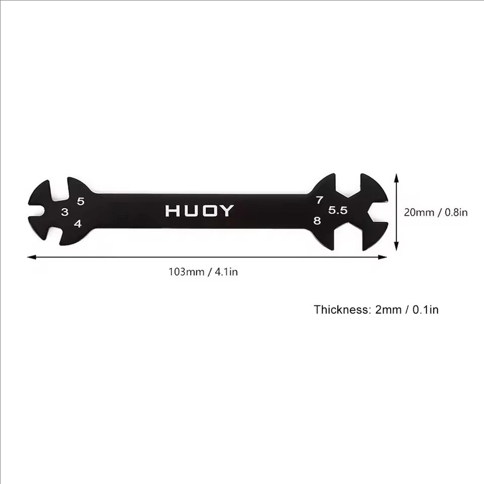 6-in-1 Hex Wrench Set 3/4/5/5.5/7/8mm, Allen Key Tool Kit for RC Car Boat Drone Helicopter Repair Maintenance, Non-Slip Handle