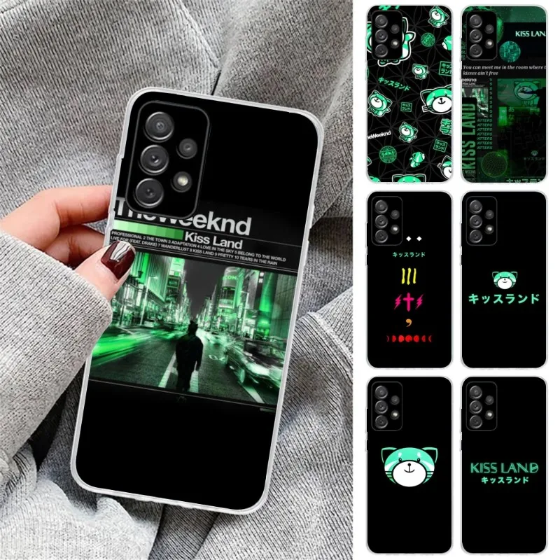 Weekend KissLand Mobile Phone Case for Samsung Galaxy S23 S22 S21 Plus Ultra A12 A32 A53 Clear Phone Cover Funda