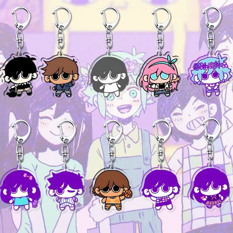 لعبة أوموري ماري كيل أوبري هنري هيرو باسل صني تأثيري المفاتيح Kawaii الاكريليك كيرينغ مفتاح سلسلة حقيبة حلية الديكور الدعامة