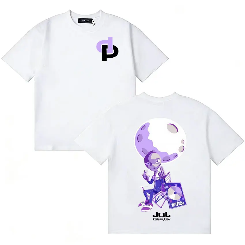Camiseta de la gira del estadio de Francia 2026 del rapero Jules Lyon, unisex, 100% algodón puro, estilo del siglo XXI, camiseta informal popular