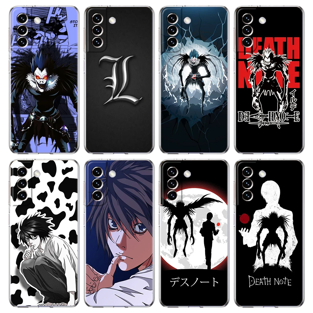 

Manga D-Death Note Phone Case for Samsung Galaxy S23 S20 FE S22 S21 Ultra M21 M22 M32 S10 S10E S9 S8 Plus 5G Transparent Shell