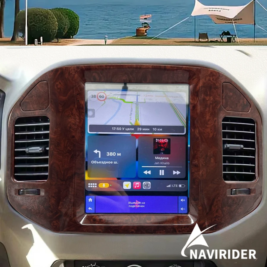 NaviRider 9.7 Inch Car Speaker Android 14 For Mitsubishi Pajero V60 68 V73 1999-2006 Stereo Navigation 2Din Carplay 8+256GB ROM