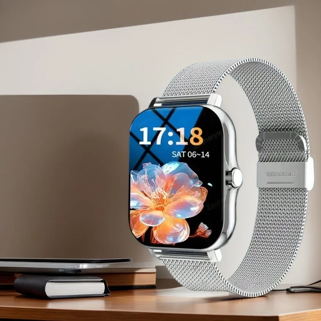 

Умные фитнес-часы 2025 года — беспроводные звонки, 50 спортивных режимов, мониторинг HR/SpO2 и интеллектуальные уведомления для iOS/Android (унисекс)