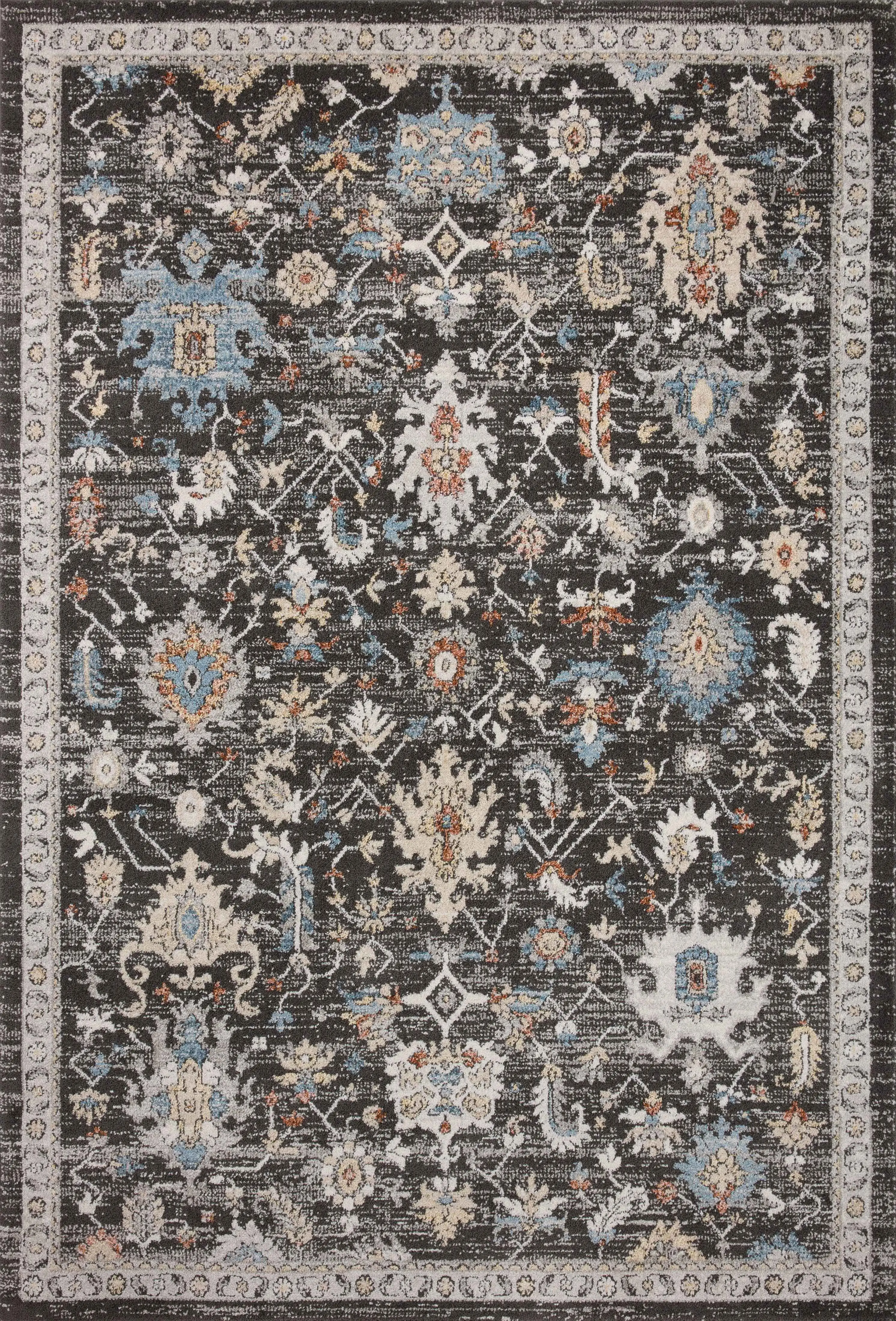 Odette Charcoal / Multi 4'-0 x 6'-0 Accent Rug