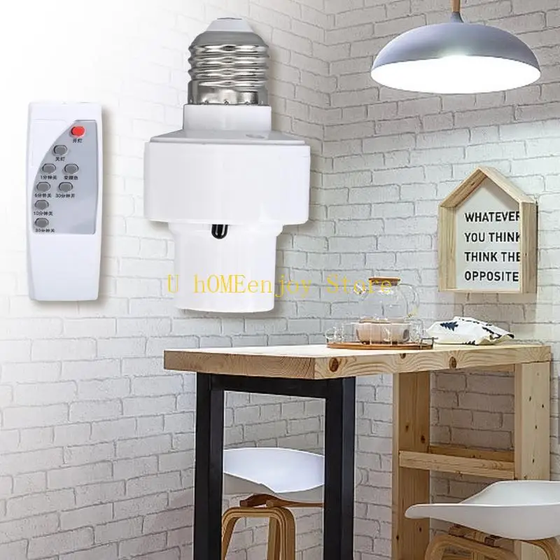 B0KF Upgraded E27 Remotes Control Light Attachment Simple & Practical Light Fixture