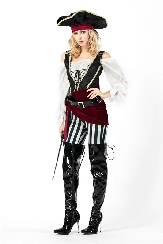 Cosplay 2023 Halloween Accessories Costume Adult  Women Stage Performance Cosplay Fairy Pirates The Caribbean Cosplay Mujer