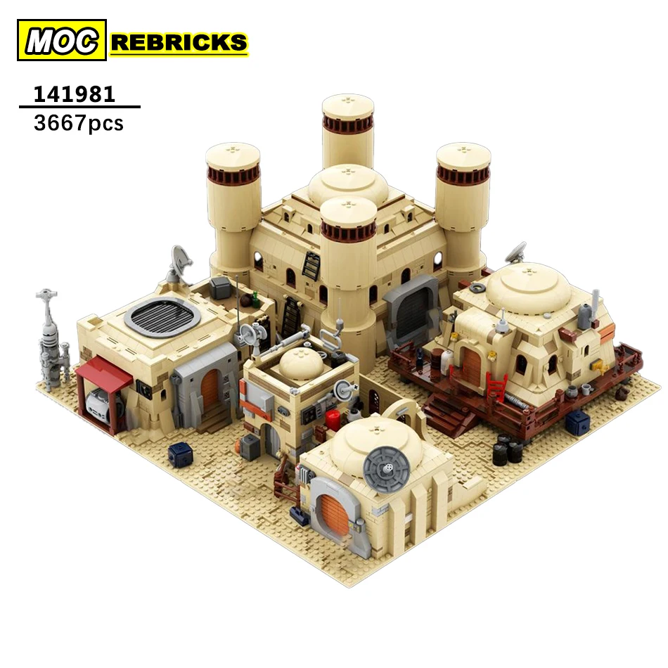 

Space Movie Desert City Architecture Building Block DIY Model House MOC-141981 Collection Experts High Difficulty Bricks Toy