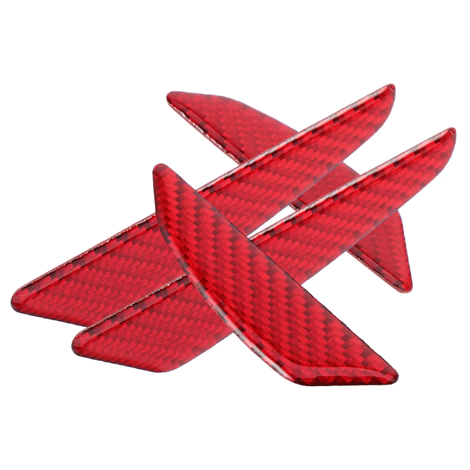 

4Pcs Universal Car Door Edge Protector Carbon Fiber Anti-Scratch Strips Anti-Collision Guards Rearview Mirror Handle Bumper