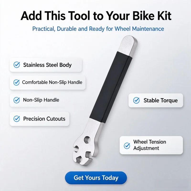 Stainless Steel Bicycle Spoke Wrench Bike Wheel Correction Adjustment Tool Cycling Wheel Building Maintenance Repair Accessories