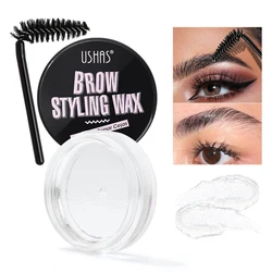 USHAS Transparent Eyebrow Styling Gel Waterproof Quick-drying Eyebrow Styling Wax with Brush Eyebrow Cosmetics MakeUp