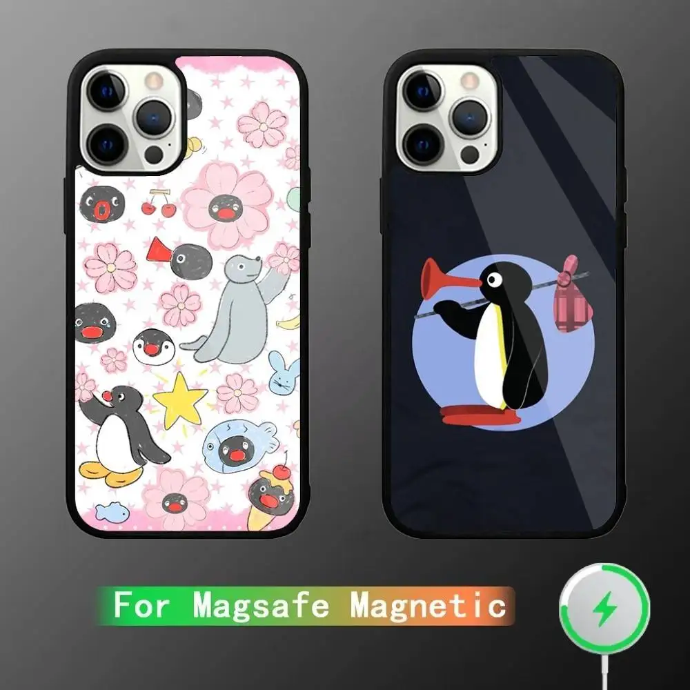 

Happy P-Pingu Penguin Phone Case For iPhone 17,16,15,14,13,12,11,Pro,Max,Plus,Mini,SE4,E Magnetic Magsafe Wireless Charging