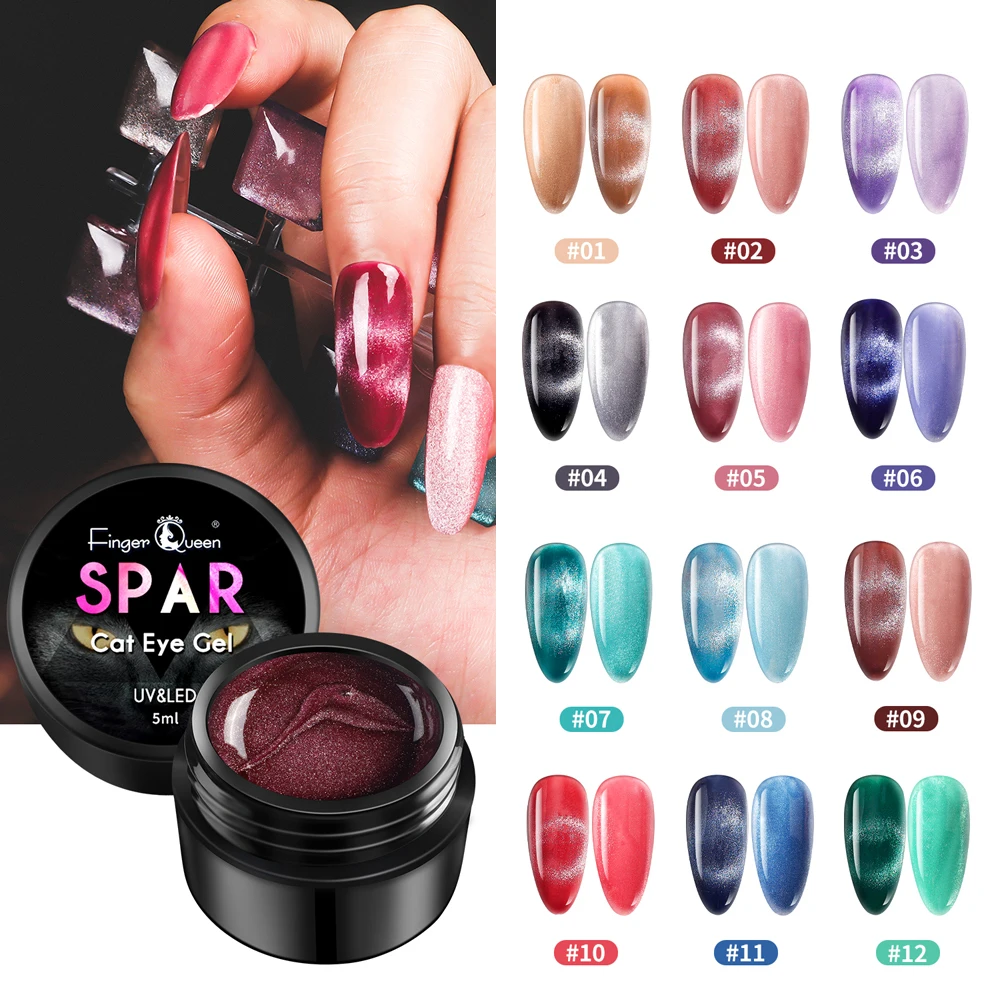 

5ml Cat Eye Magnetic Gel Nail Polish Shiny Glitter Gel Lacquer Semi Permanent Soak Off UV LED Varnish Manicure Nail Art