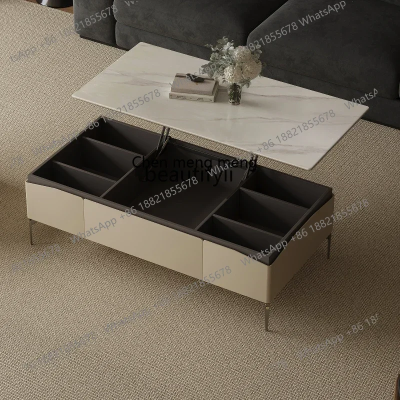 cc182l Modern Lifting Coffee Table Small Apartment Home Minimalist Atmosphere Microlite Rectangular Coffee Table
