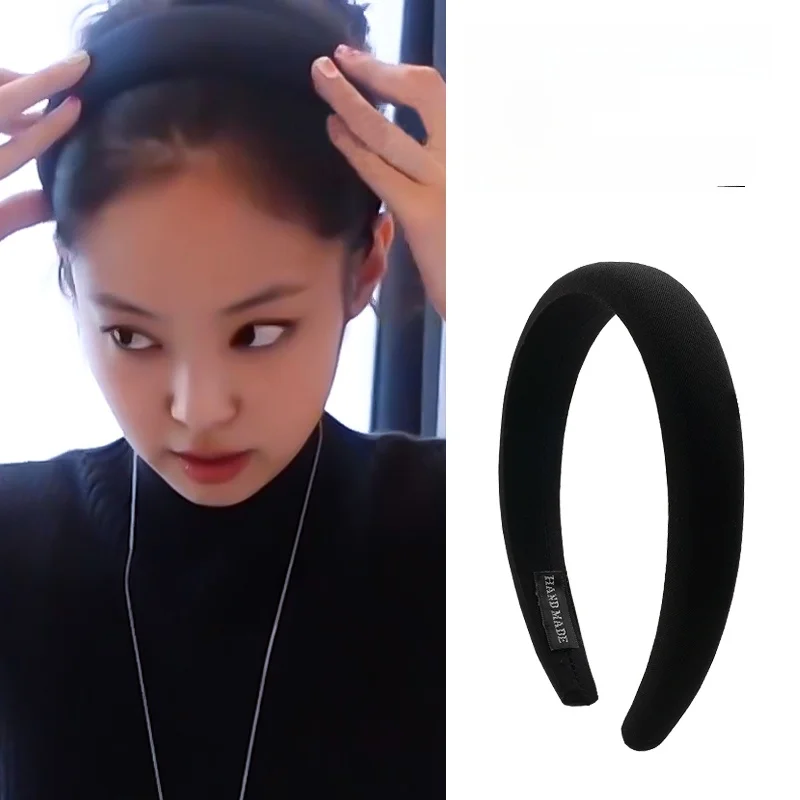 

Bla Hair Clip Hairband Wide Pred Hair Face Waing Women's Sle Korean Faion Accories Hairband Hair Clip