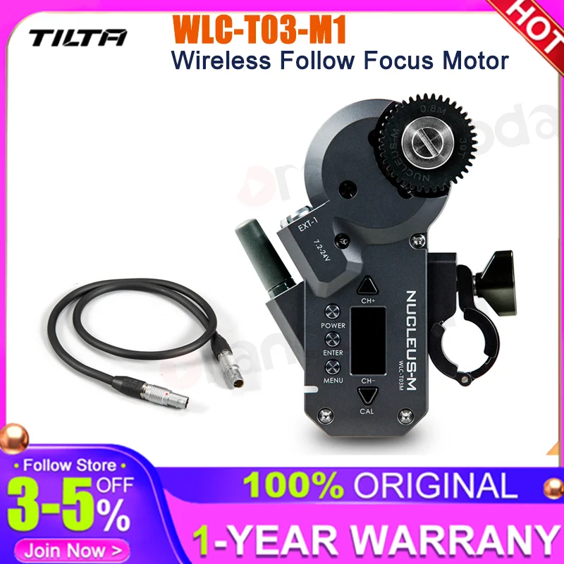 TILTA WLC-T03-M1 Wireless Follow Focus Motor Nucleus-M Motor Kit 1 Nucleus M Lens Control System for Gimbal for Arri RED Camera