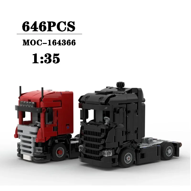 

Building Block MOC-164366 Truck 1:35 Scale Assembly Model 646PCS Boys Puzzle Education Birthday Christmas Toy Gift Ornaments