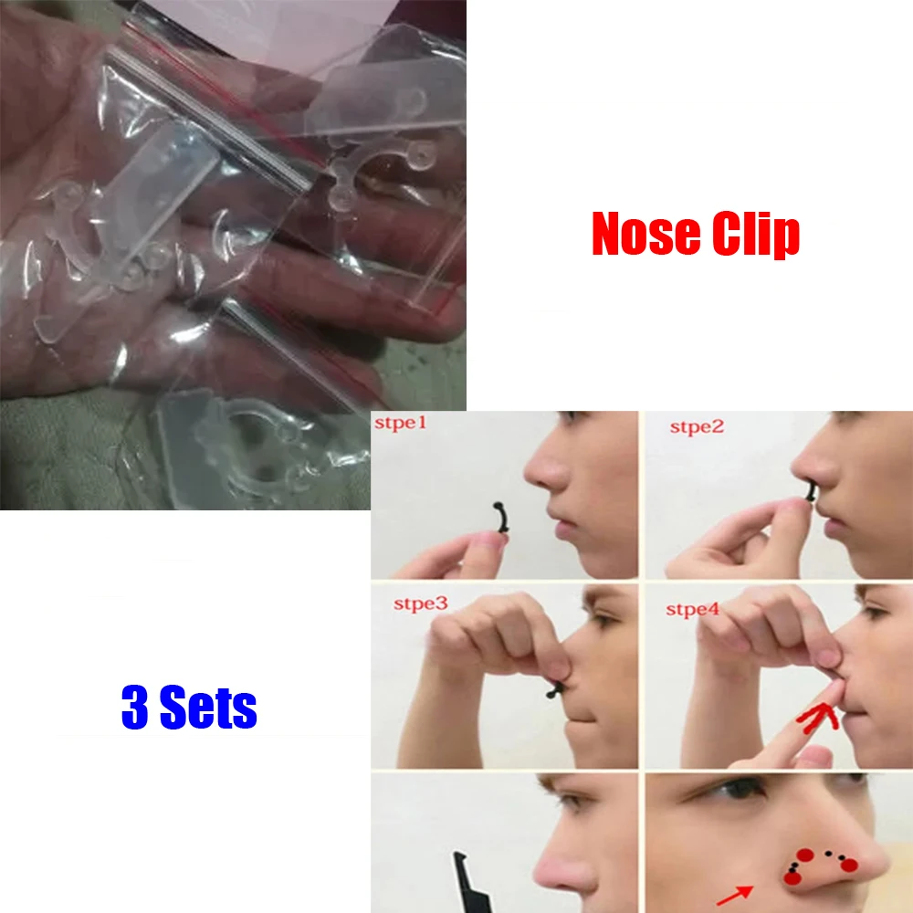 Lot de 9 pinces de beauté pour le nez, outil de massage correcteur, pour le remodelage et le redressement du nez, sans douleur, 3 tailles