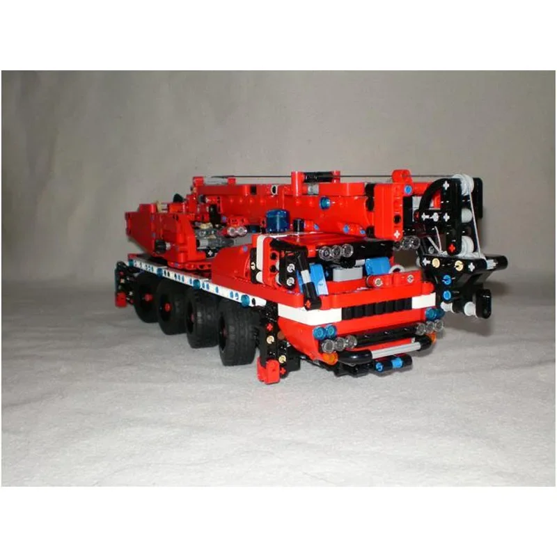 MOC-55936 Firefighter Crane with Cage Trailer Assembly Stitching Building Blocks Model Kids Birthday Building Blocks Toy Gift