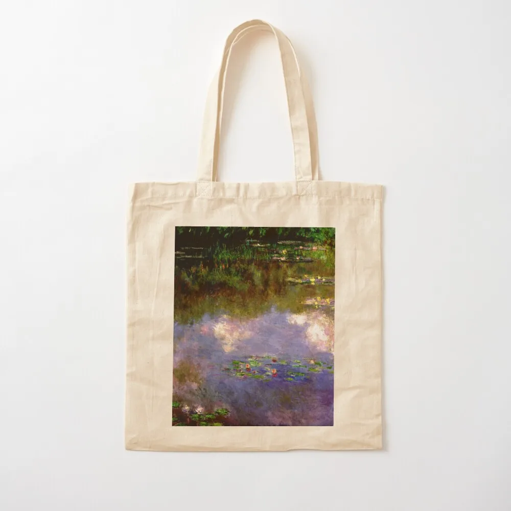 Claude Monet Landscapes of Water and Reflection Water Lilies -The Clouds Tote Bag Handbags Canvas Tote Bag