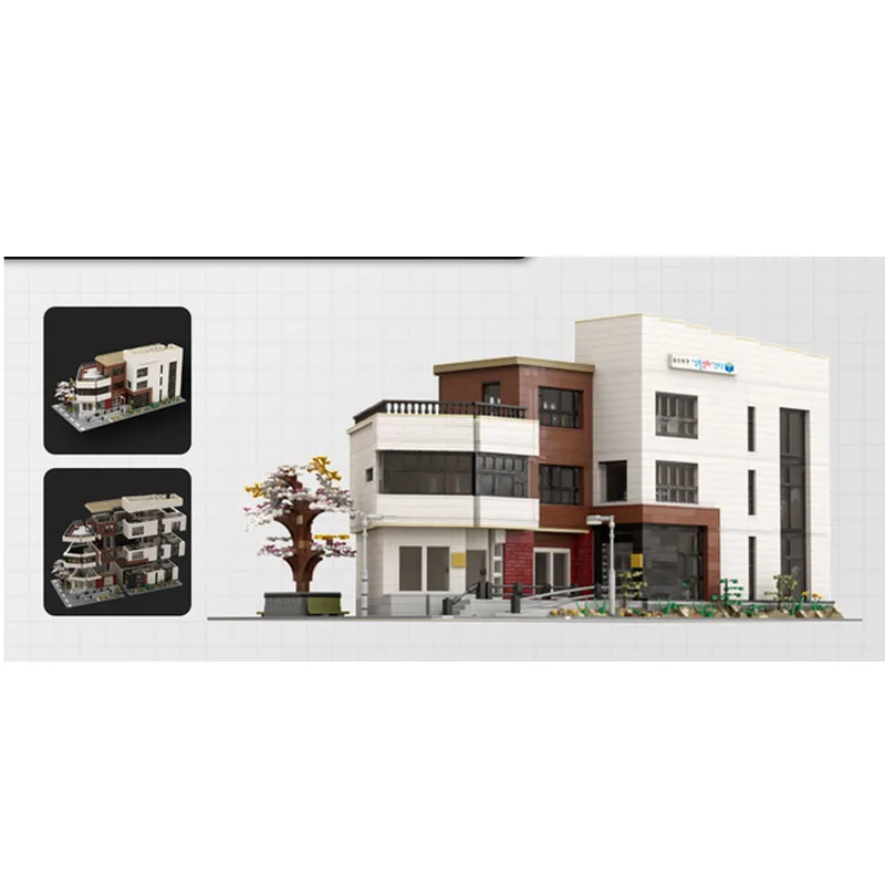 

MOC-91348New City Cultural Center Street View Building Blocks Model10338PartsMOC Creative Boys Kids Birthday Building Blocks Toy