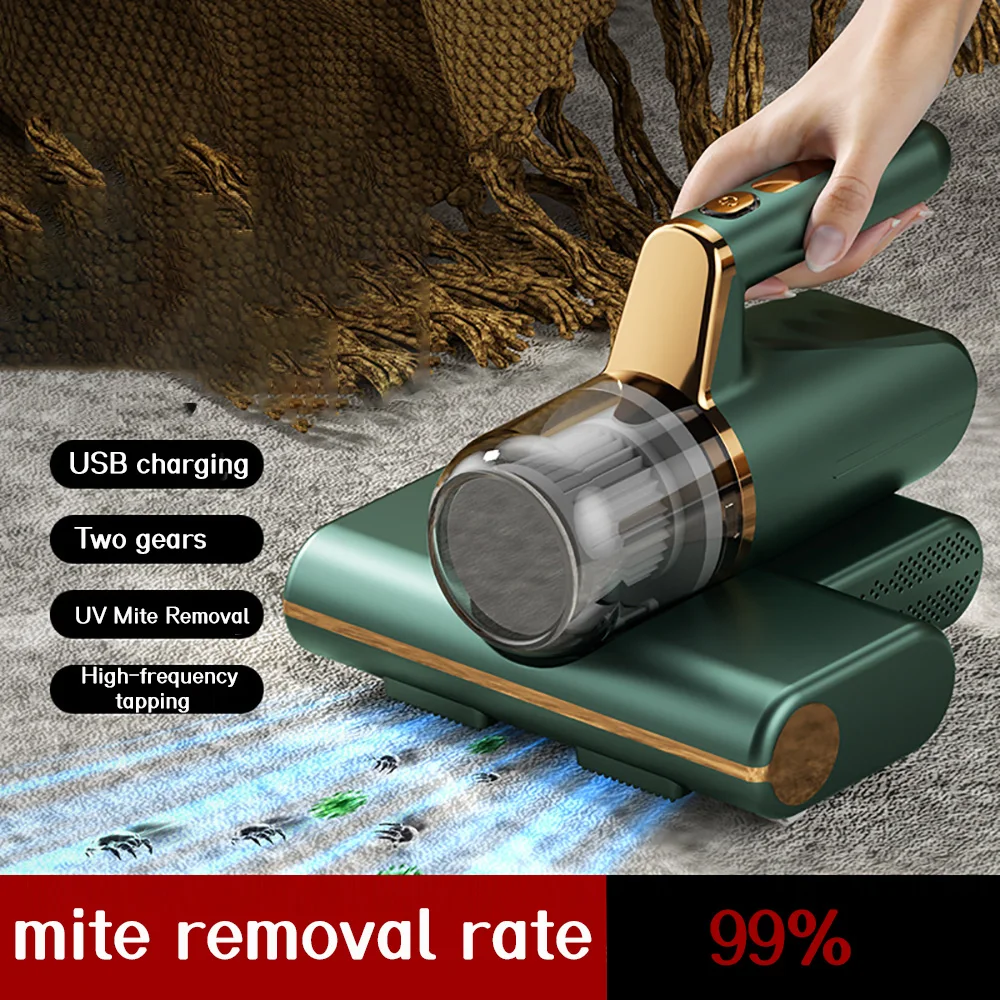 Cordless Handheld Mite Remover Household Cleaning Appliance 140000PA Vacuum Cleaner USB Type-c Rechargeable UV Mite Remover