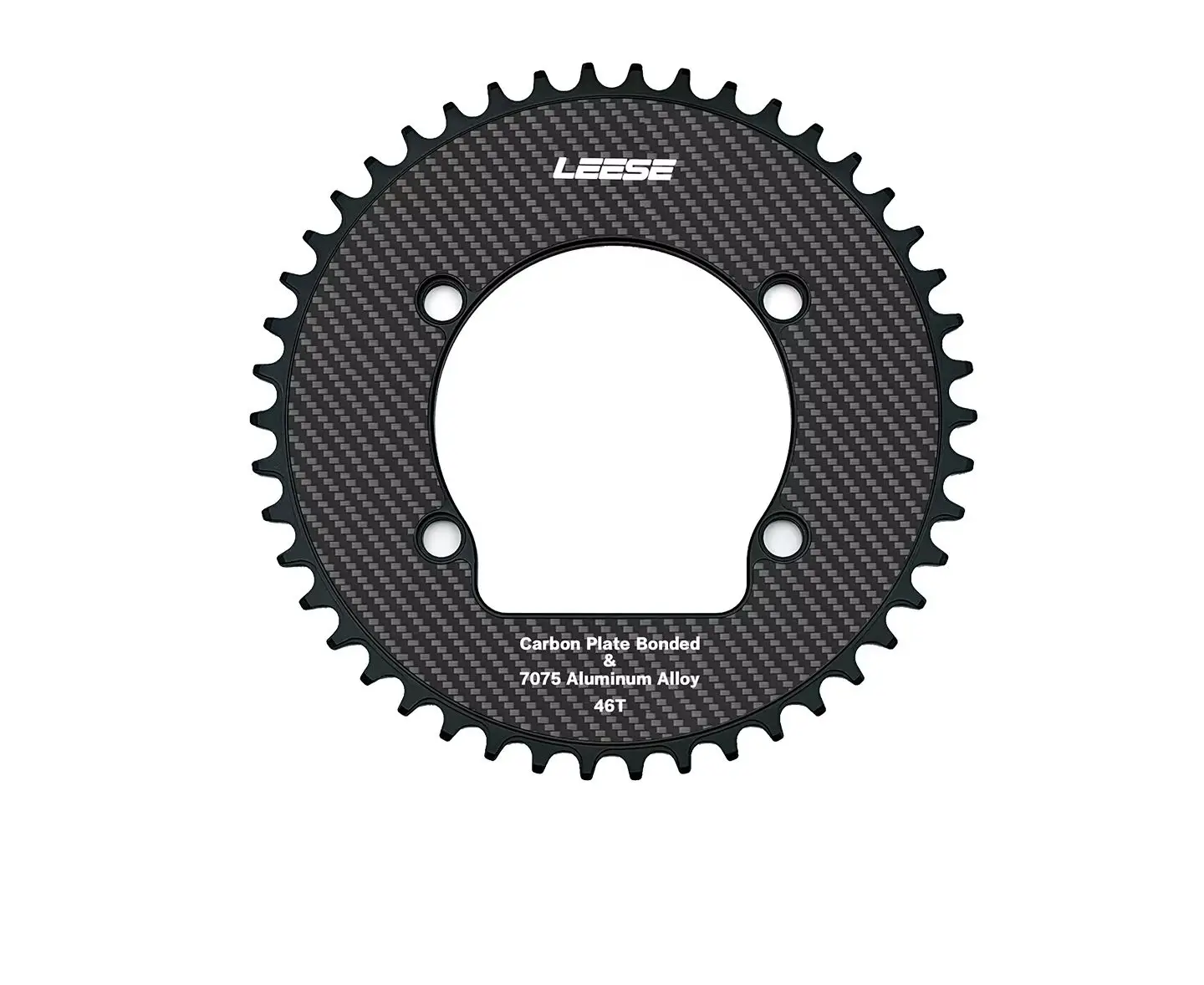 AEROWERK Leese 4-Bolts 110BCD Single Chainring,36/38/40/42/44/46/48/50/52/54/56/58T Road /Folding Bike ,Carbon +Alloy Chainwheel
