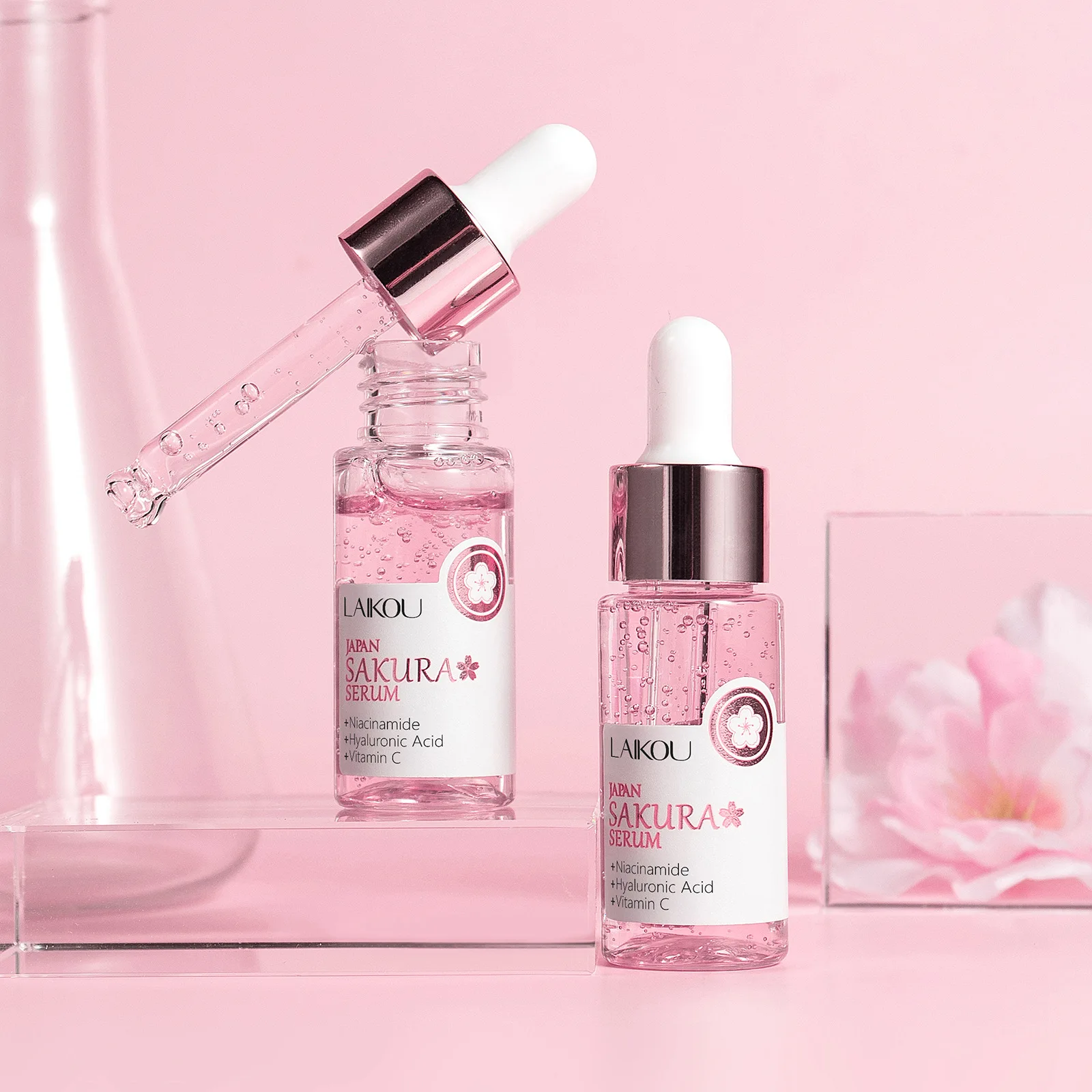 

Эссенция для лица LAIKOU Sakura, увлажняющая, антивозрастная, для сухой кожи, питательный уход за кожей, 17 мл, легкая текстура