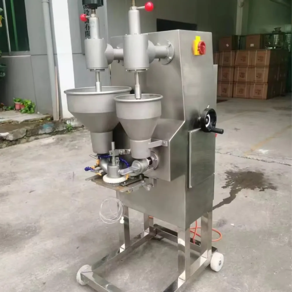 صانع كرات اللحم ميسون باسو الاحترافي من الفولاذ المقاوم للصدأ - لحم البقر، آلة كرات اللحم المحشوة الصغيرة للأغراض التجارية