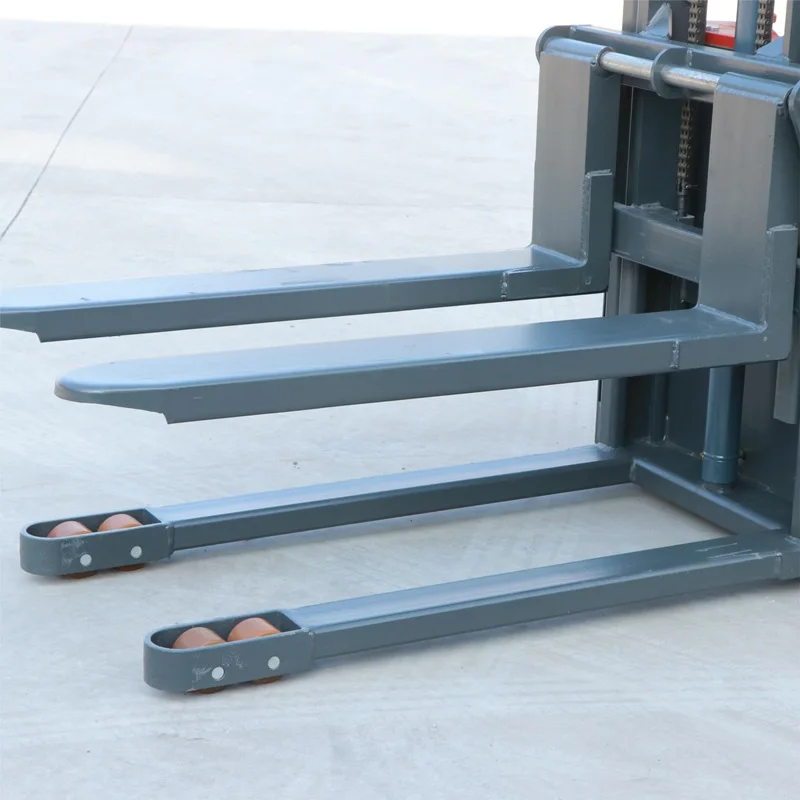 Factory 1.5Ton 3M Full Electric Walkie Pallet Stacker Self Loading With 1100mm Fork For Indoor/Outdoor Use