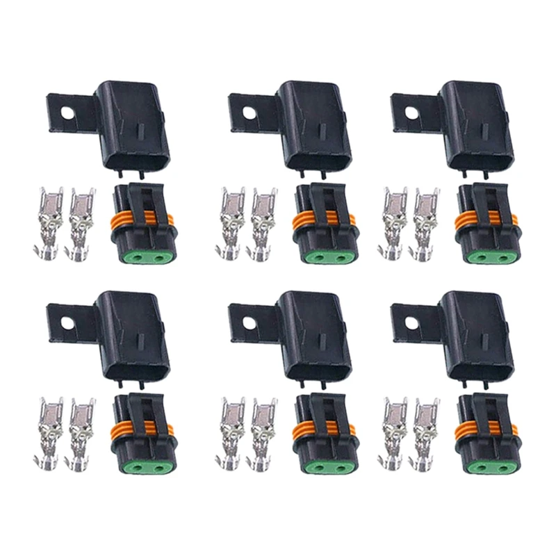 6PCS ATO ATC Fuse Holder Assembly ATC Waterproof Sealed Fuse Socket Kit Splice Existing Wire Kit-AU74