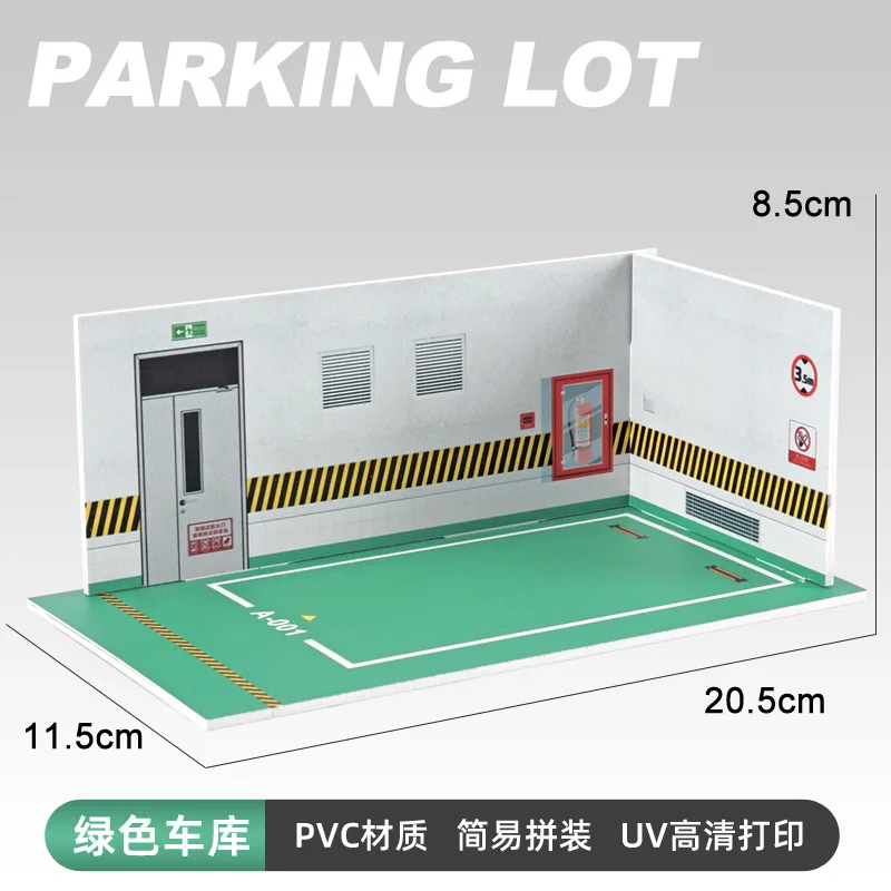 1:32 Simulation Parkplatz Miniatur Szene Modell Automodell Unterirdische Parkplatz Garage Hintergrund Wanddekoration