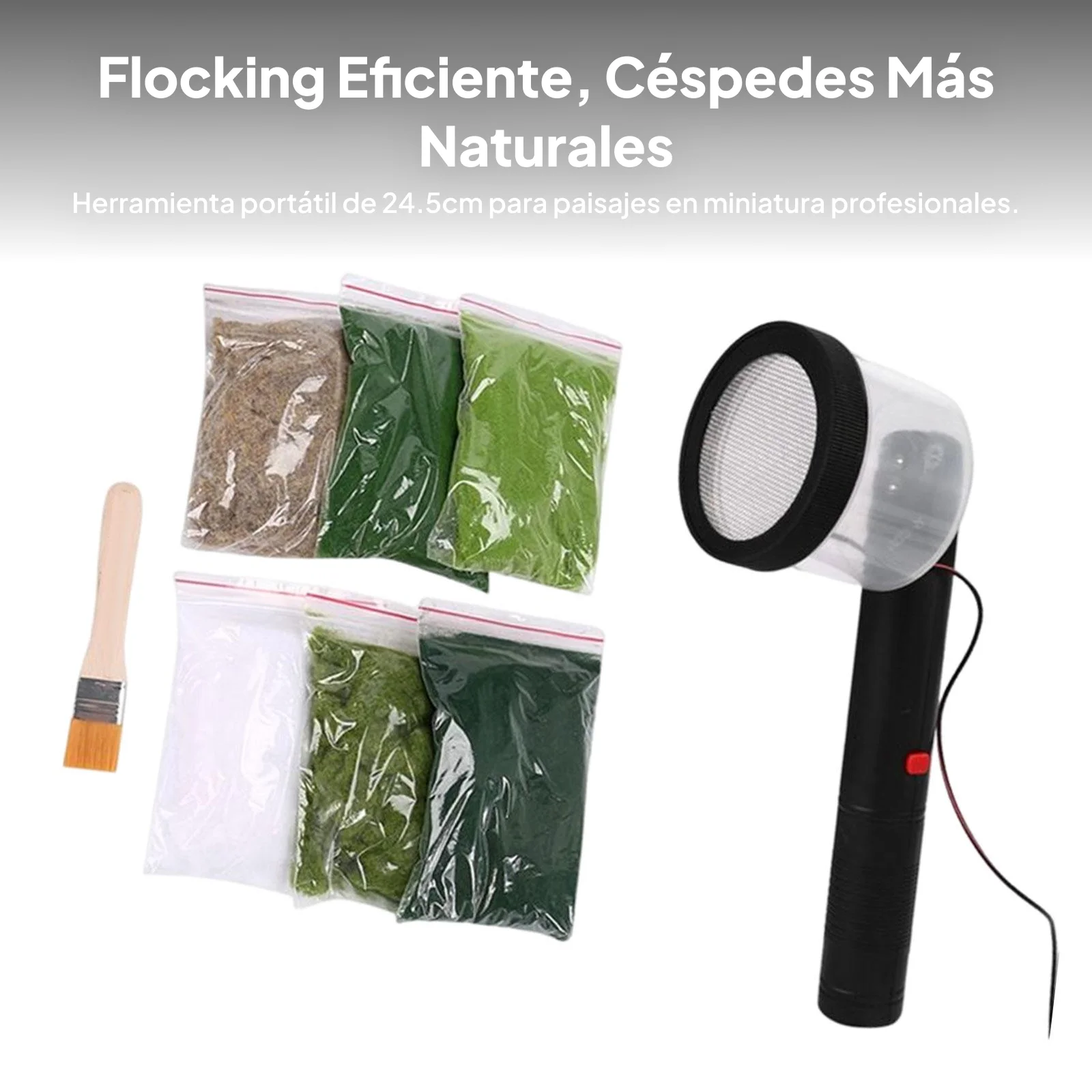 Statische grasapplicator Groene flocking gereedschapset voor tafeltuinmodelbouw Miniatuur landschapshandwerk