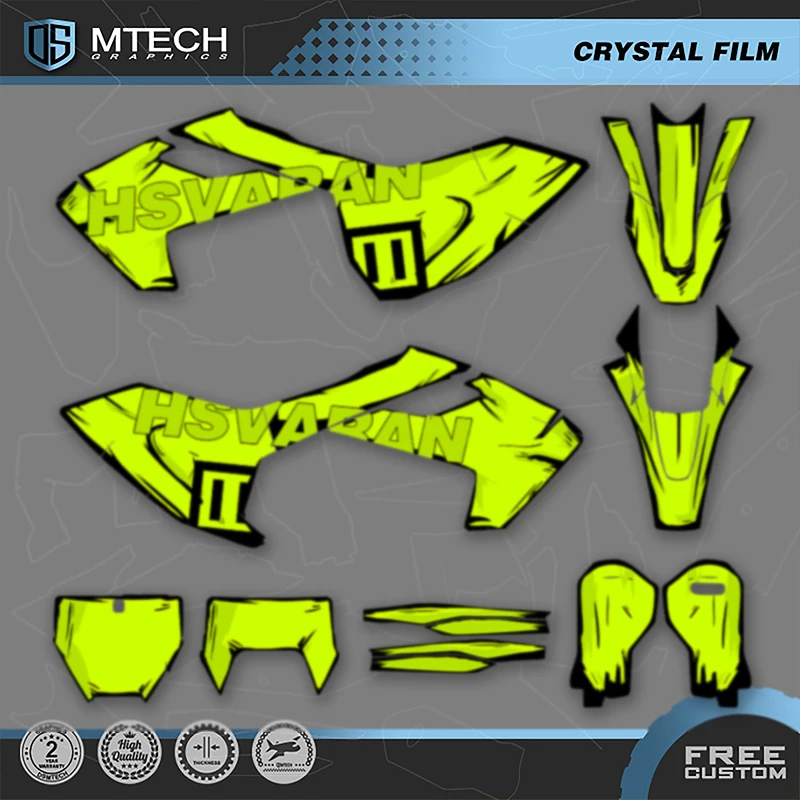 DSMTECH ل Husqvarna TC FC 125 250 350 450 2016 2017 2018 TE FE 2017 2018 2019 الرسومات ملصق لاصق لامع كيت مخصص 006