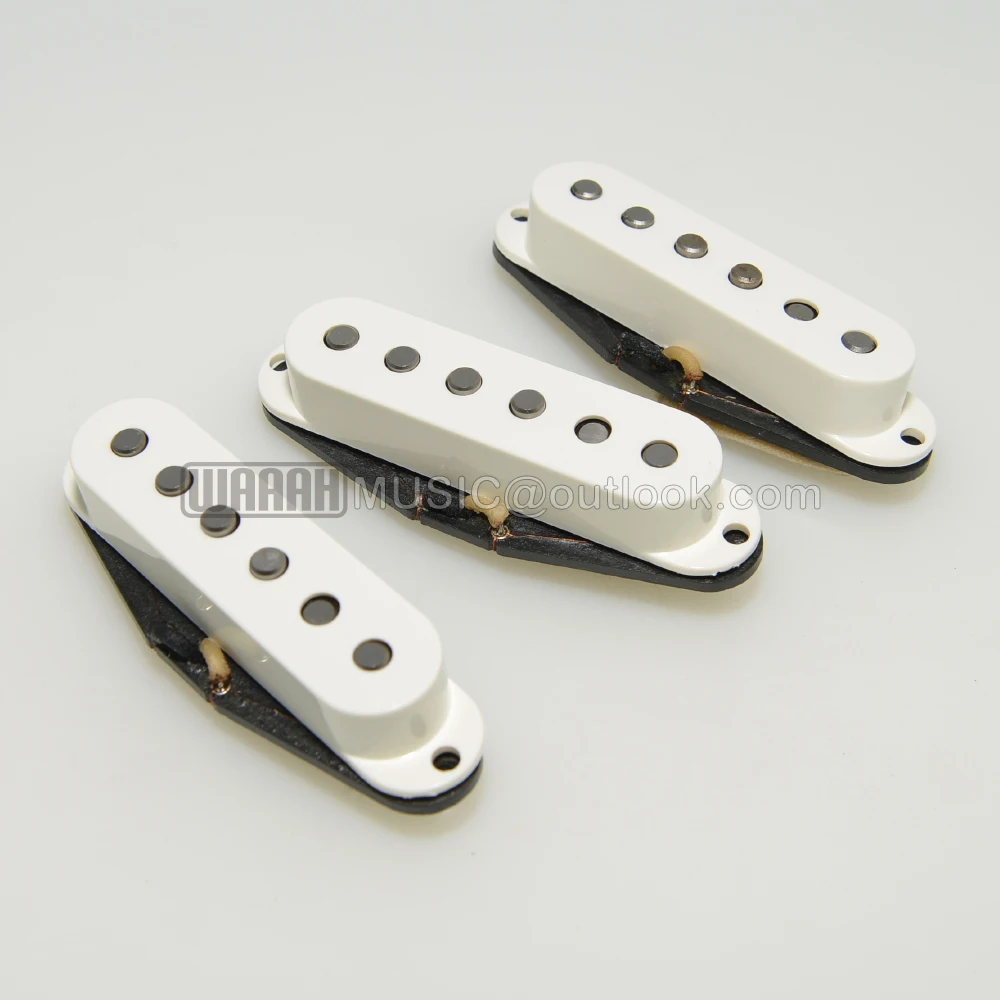 Alnico 2 Vintage Style Fat \'60s ST Single Coil HFV Staggered Pole Electric Guitar Pickup Set