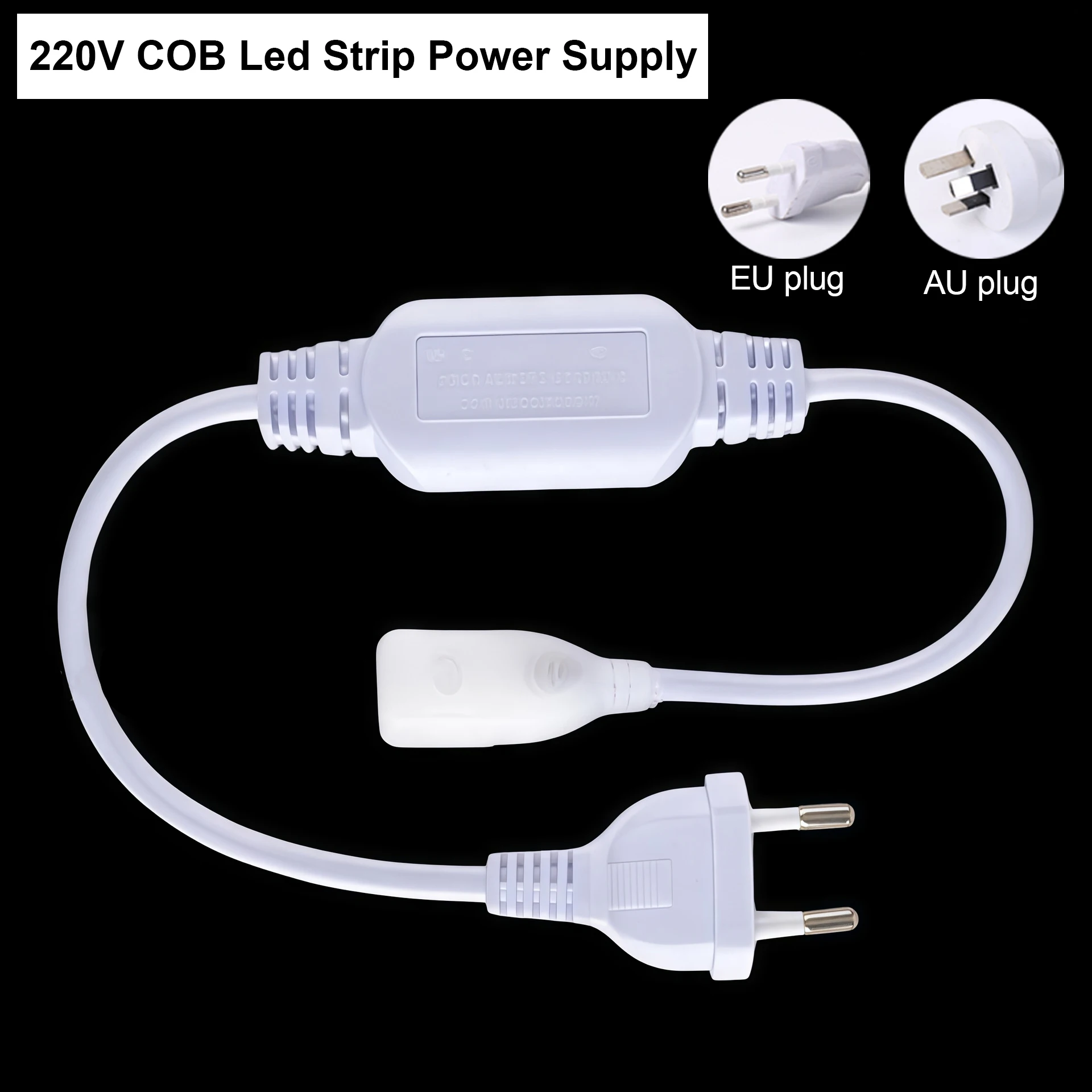 EU AU Stecker Netzteil für 220V COB LED-Streifen mit Dimmer und Zeitschaltuhr, EIN/AUS-Knopfschalter Transformator Netzadapter