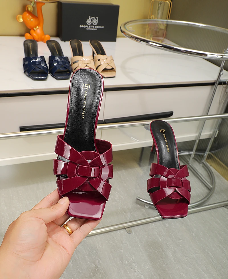 Fine heeled classic design, elegant and sexy style for women, high comfort, suitable for various occasions, fine heeled slippers